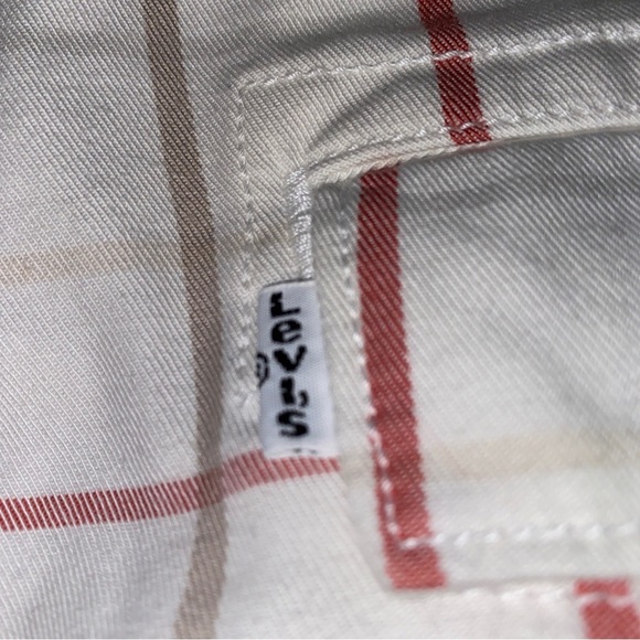 Levi's Red and Blue Flat Front Shorts - Picture 9 of 12